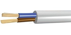 OWY(H05VV-F) 2X1,5 500V BIAŁY