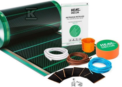 Zestaw folii grzewczej HD-G 140 W/m2, szerokość 50 cm - bez termostatu - konektor BX - 8m2