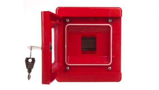 Przycisk ppoż. - obudowa 1x4 150x170x100 czerwony IP65 EC64004