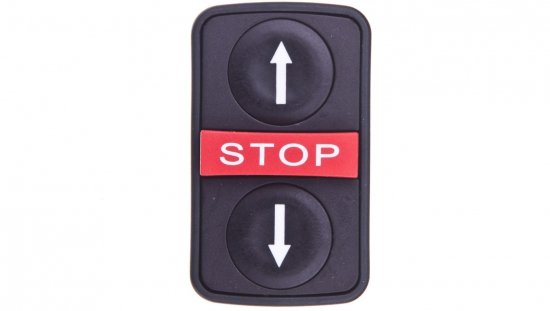 Napęd przycisku podwójny czarny /STRZAŁKA GÓRA-DÓŁ/STOP/ z samopowrotem ZB5AA72124