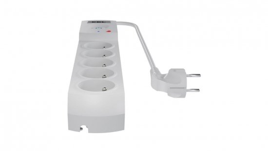 Przedłużacz przeciwprzepięciowy professional 5 gniazd 5m 10A 230V 2300W szary W-100036