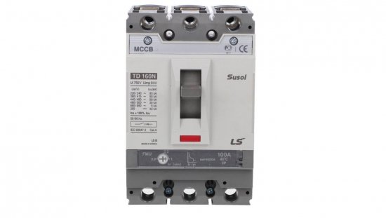 Wyłącznik kompaktowy LS Electric 3polowy In=100A FMU 0102015000 TD160N FMU 100A3