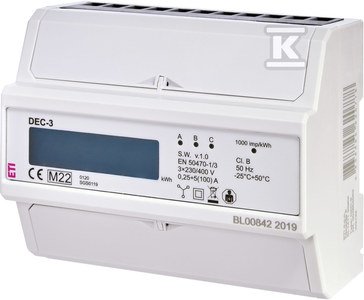 DEC-3 WSKAŹNIK ZUŻYCIA ENERGII 3-FAZOW