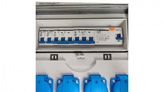 Rozdzielnica budowlana DV-S/FI 1x 32A 1x 16A 4x 230V IP44 DOKTORVOLT 9918