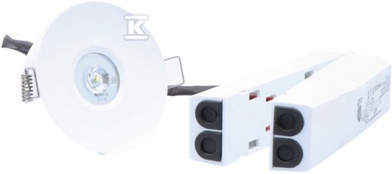 Oprawa awaryjna LED, AXP ECO 3W 405lm 1h jednozadaniowa, optyka otwarta, biała, IP65 5901821232531