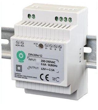 ZASILACZ DIN   EURA   DIN30W12 12V 2,5 A DC