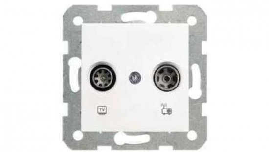 Karre Gniazdo Tv-Radio Końcowe, Kolor Biały / 90963621