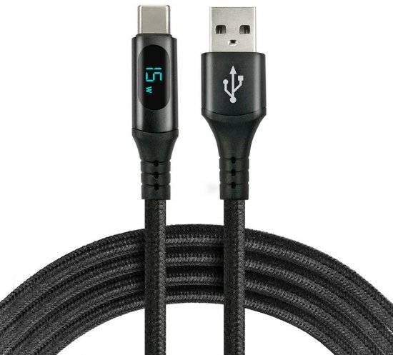 KABEL USB-A / USB-C LCD everActive CBB-2CBL 200cm 3A