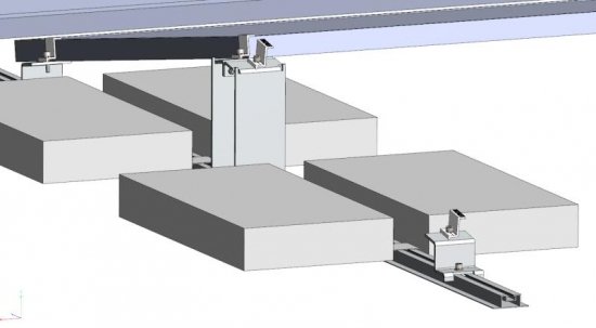 Profil aluminiowy do konstrukcji balastowej L:1150mm