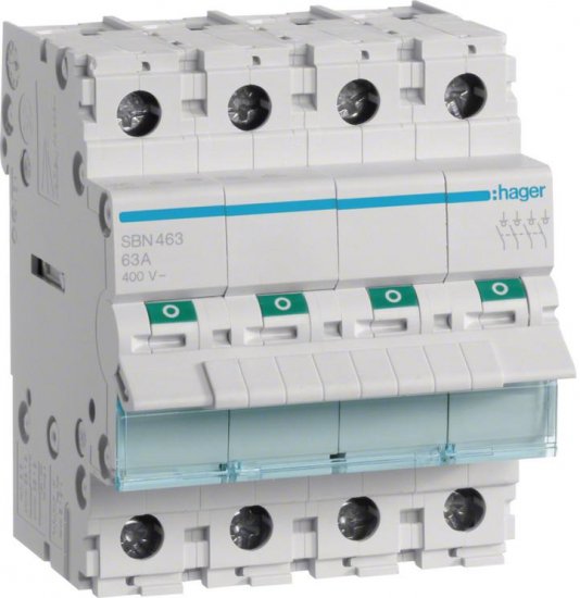 Modułowy rozłącznik izolacyjny 4P 63A 400VAC SBN463