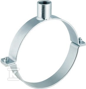 Uchwyt do rur z mufą gwintowaną 315xGW1 1/4&quot;, gwint wewnętrzny, stalowy ocynkowany (kanalizacja HDPE)