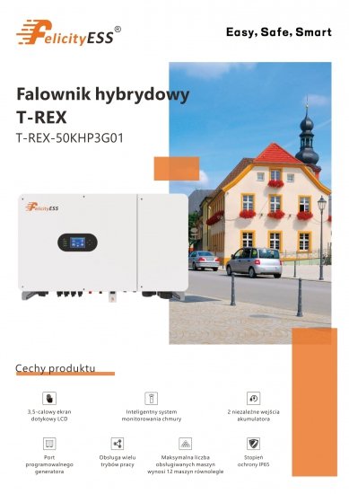 Felicity Inwerter hybrydowy T-REX-50KHP3G01 3-fazowy (wysokonapięciowy)