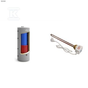 Zbiornik kombinowany akumulacji ciepła SG(K) KUMULO 380/120l z kompletem elektrycznym z grzałką 2kW - K6/4 z 1 wężownicą w zbiorniku zewnętrznym, twarda pianka poliuretanowa, skay DLV059