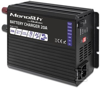 Łładowarka Monolith do akumulatorów LiFePO4 AGM GEL SLA | 20A | 12V