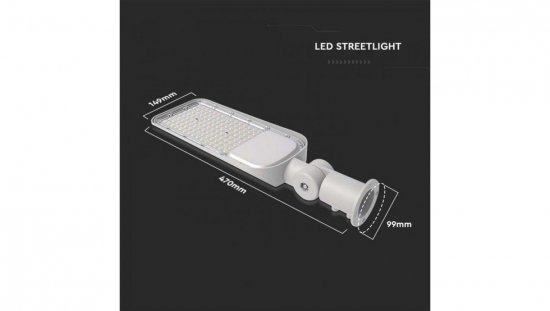 Oprawa Uliczna LED 100W 11480lm 4000K Diody SAMSUNG IP65 Szara 5 Lat Gwarancji Regulowany uchwyt 2120426