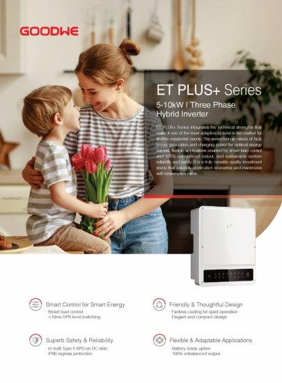GoodWe ET PLUS+ 10 kW + Lynx D 15 kWh - zestaw falownik hybrydowy 3-fazowy + magazyn energii HV
