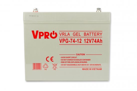 Akumulator GEL VPRO SOLAR 12V 74Ah PREMIUM