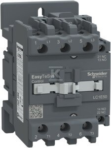 Stycznik mocy, Easy TeSys Control, AC-3, 50A, 3P(1NO 1NC), cewka 230V AC, 50/60Hz LC1E50P7