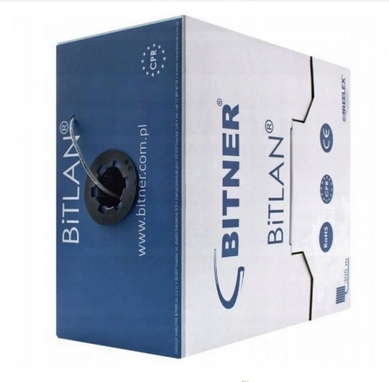 Kabel teleinformatyczny BiTLAN U/UTP 4x2x24 AWG (0,5) cat.5e 200 Eca /305m/