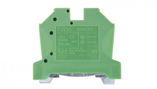 Złączka szynowa ochronna 10mm2 zielono-żółta 10 43458