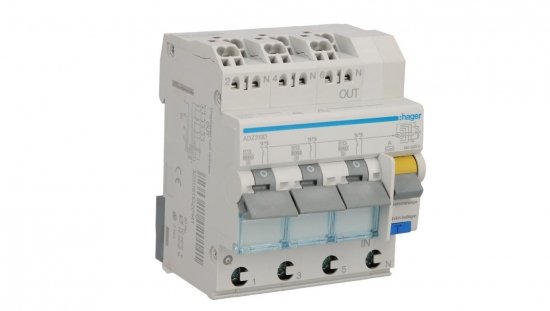 Wyłącznik różnicowo-nadprądowy RCBO 3x1P+N B13A 0,03A Typ A 6kA RCBO ADZ313D