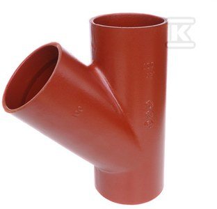 Trójnik żeliwny SML 125X125/45 (żeliwo szare bezkielichowe) 10035