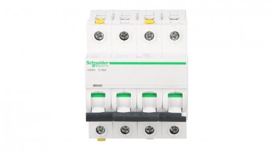Wyłącznik nadprądowy 4P C 25A 10kA AC iC60H-C25-4 Acti9 A9F07425