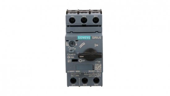 Wyłącznik silnikowy 3P 0,75kW 1,4-2A S00 3RV2011-1BA10