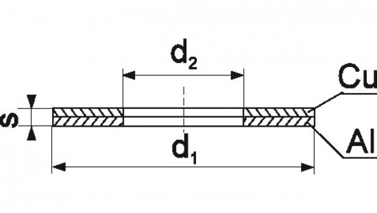 Podkładka kupalowa Cu-Al ACP 20-1 /50szt./