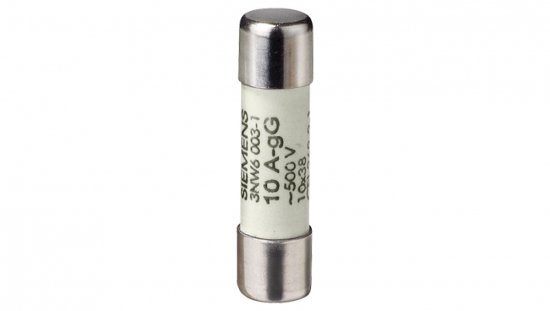 Wkładka bezpiecznikowa cylindryczna 10x38mm 2A gG NFC bez wskaźnika500VAC 3NW6002-1