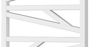 Grzejnik drabinkowy TRICK 530X1187, 542W, podłączenie dolne, rozstaw=500mm, kolor: biały połysk (c35) TRK-50/120