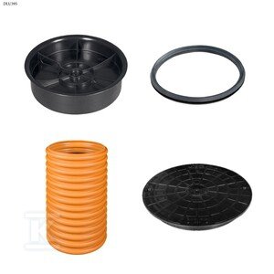 Studnia Diamir DN/ID 425 KORUGOWANA_ZESTAW: pokrywa dno 425 + trzon H=2m + pokrywa PP 425 kl.A15 DLU395