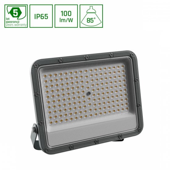NOCTIS MAX 2 NAŚWIETLACZ 100W NW 230V 85ST IP65 264X218X35 MM SZARY 5 LAT GWARANCJI