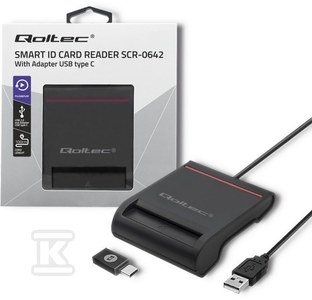 Inteligentny czytnik chipowych kart ID, USB 2.0, Plug&amp;Play SCR-0642, 50642