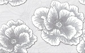 Cersanit Ferrata Grey Inserto Flower 25x40