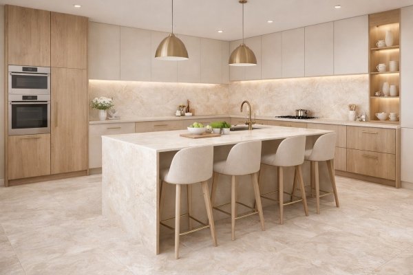 Tubądzin Teri ivory SAT STR 119,8x119,8