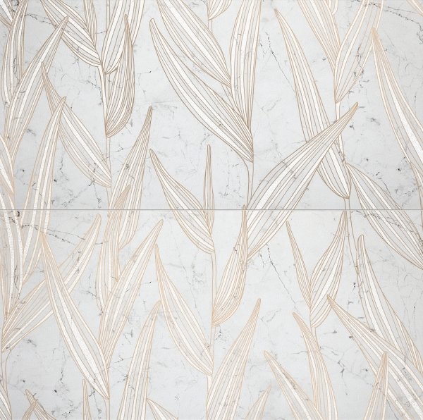 Domino Lily leaves dekor 2-elementowy 59,8x59,8