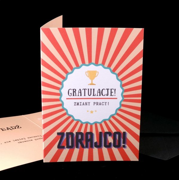 Kartka Okolicznościowa - Gratulacje zmiany pracy - Zdrajco
