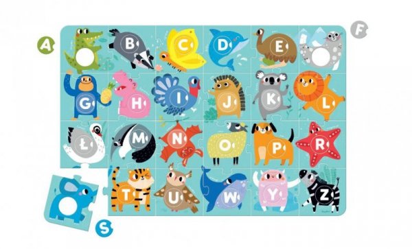 CzuCzu Duuuże puzzle z dziurką Alfabet
