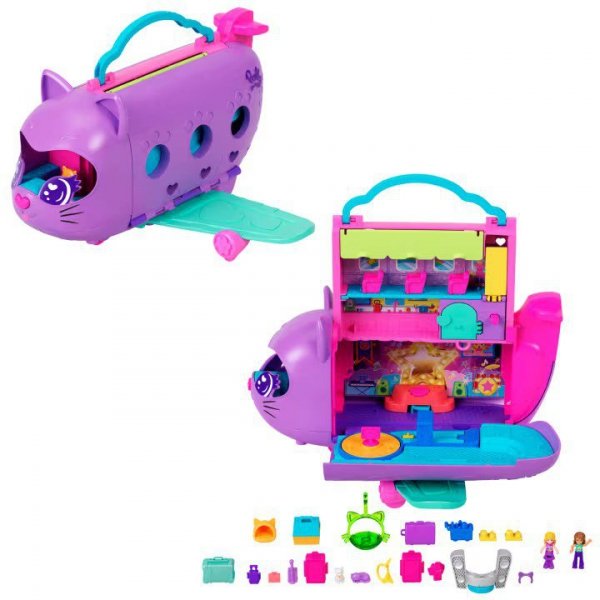 Mattel Figurki Polly Pocket Kotolot Samolot z dwiema laleczkami