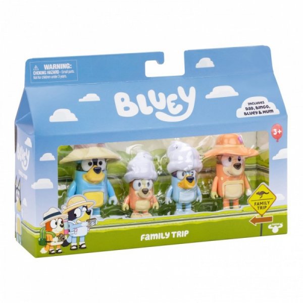 Tm Toys Zestaw figurek Bluey Rodzinna wycieczka