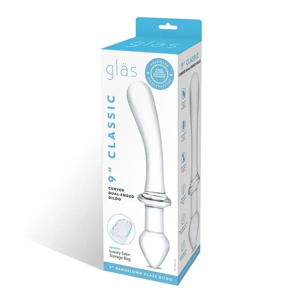 Glas Double Play Szklany model intymny dwustronny 24 cm przezroczysty