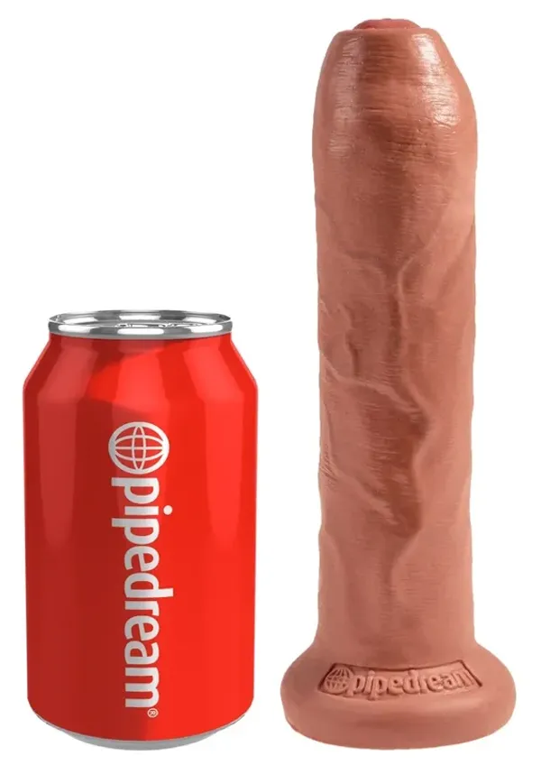 Pipedream King Cock Model 18 cm z ruchomym napletkiem, ciemny kolor