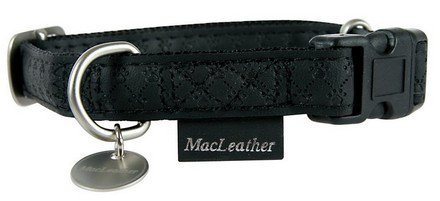Zolux Obroża regulowana Mac Leather 25mm Czarna 