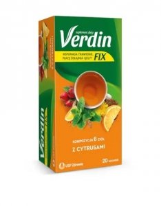 Verdin Fix z cytrusami, 20 saszetek