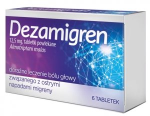 Dezamigren, 12,5 mg, 6 tabletek powlekanych
