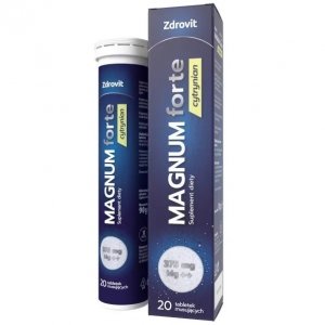 ZDROVIT Magnum Forte Cytrynian Mg + B6 20 tabletek musujących