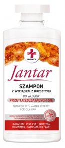 Jantar Medica, szampon enzymatyczny z wyciągiem z bursztynu i peelingiem do włosów przetłuszczających się, 330ml