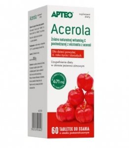 Acerola APTEO, 60 pastylek do ssania