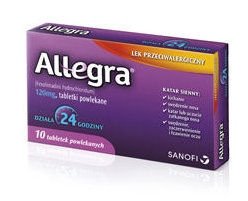ALLEGRA 120mg x 10 tabletek